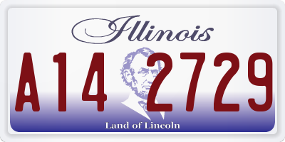 IL license plate A142729