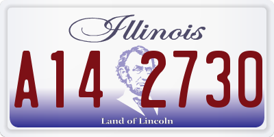IL license plate A142730