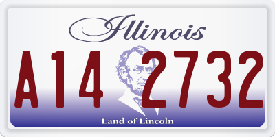 IL license plate A142732