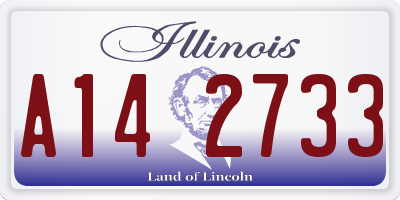 IL license plate A142733