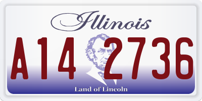 IL license plate A142736