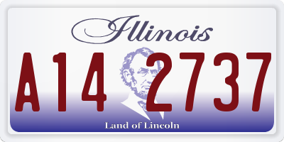 IL license plate A142737