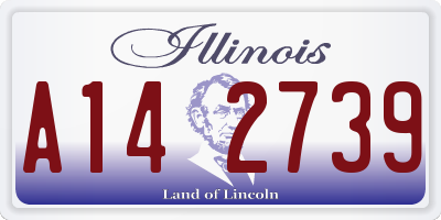 IL license plate A142739
