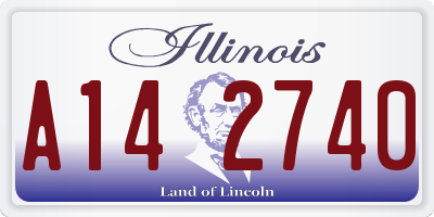 IL license plate A142740