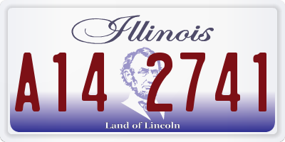 IL license plate A142741