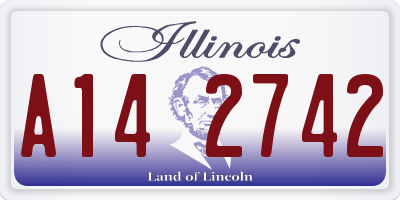 IL license plate A142742