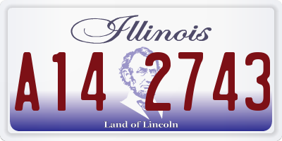 IL license plate A142743