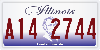 IL license plate A142744