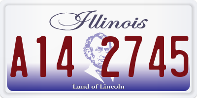IL license plate A142745