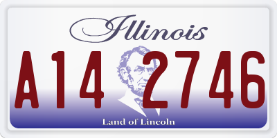 IL license plate A142746