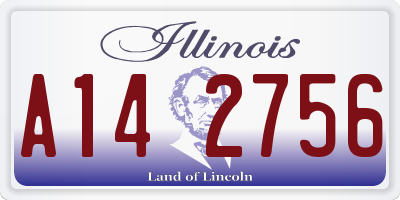 IL license plate A142756