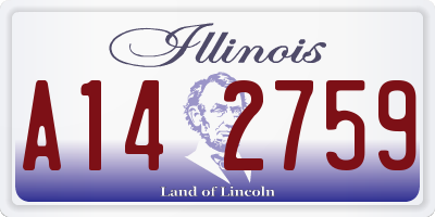 IL license plate A142759