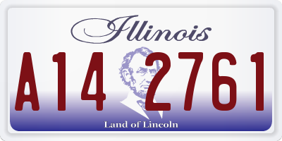 IL license plate A142761