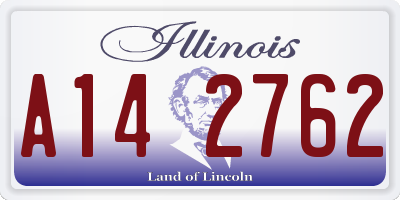 IL license plate A142762