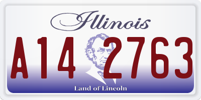 IL license plate A142763