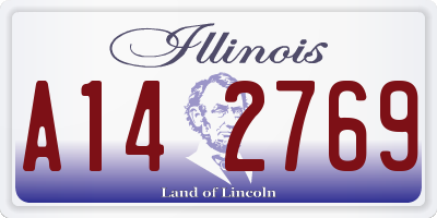 IL license plate A142769