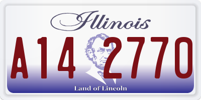 IL license plate A142770