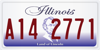 IL license plate A142771
