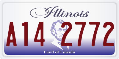 IL license plate A142772