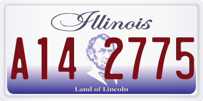 IL license plate A142775