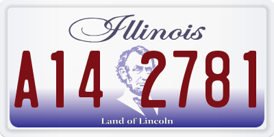 IL license plate A142781