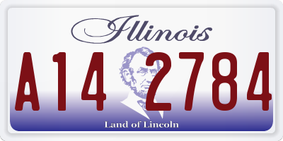 IL license plate A142784