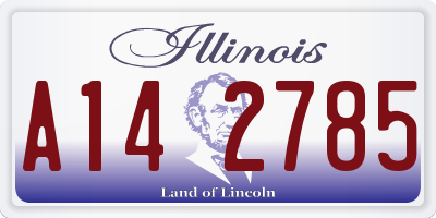 IL license plate A142785