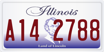 IL license plate A142788