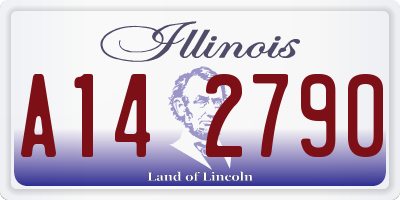 IL license plate A142790