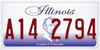 IL license plate A142794