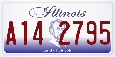 IL license plate A142795