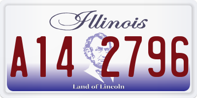 IL license plate A142796