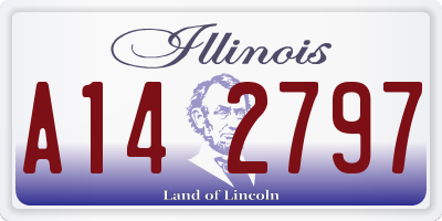 IL license plate A142797