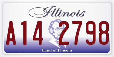IL license plate A142798