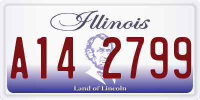 IL license plate A142799