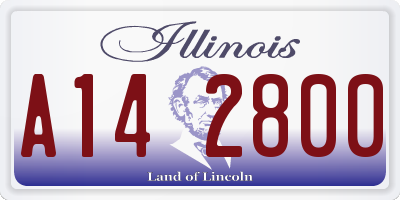 IL license plate A142800