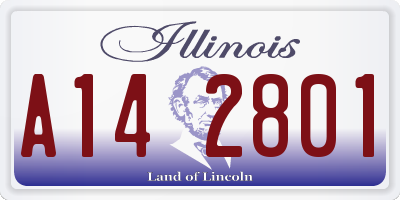 IL license plate A142801