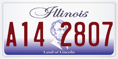 IL license plate A142807