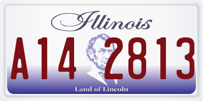 IL license plate A142813