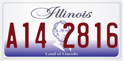 IL license plate A142816