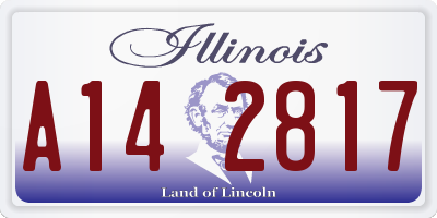 IL license plate A142817