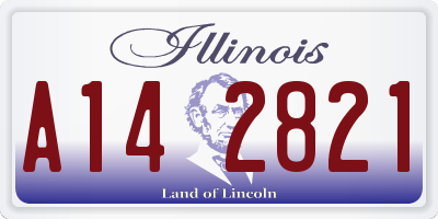 IL license plate A142821