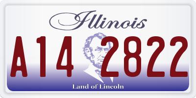 IL license plate A142822