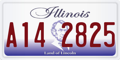 IL license plate A142825
