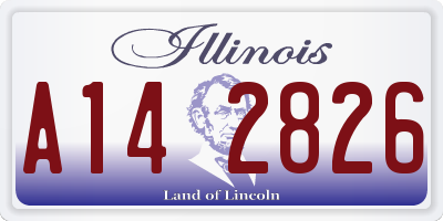 IL license plate A142826