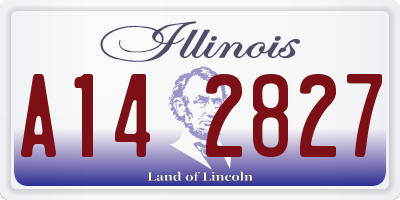 IL license plate A142827