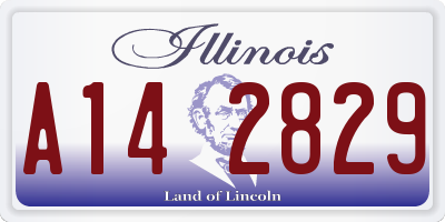 IL license plate A142829