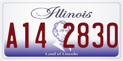 IL license plate A142830