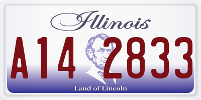 IL license plate A142833