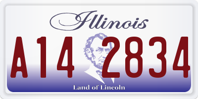 IL license plate A142834